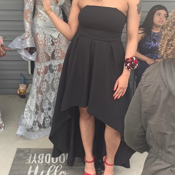 Women’s strapless High-low Dress - Picture 2 of 8